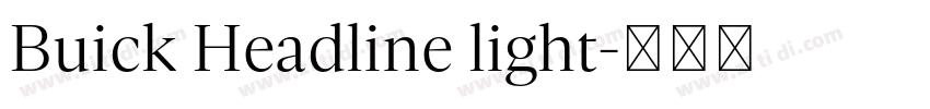 Buick Headline light字体转换